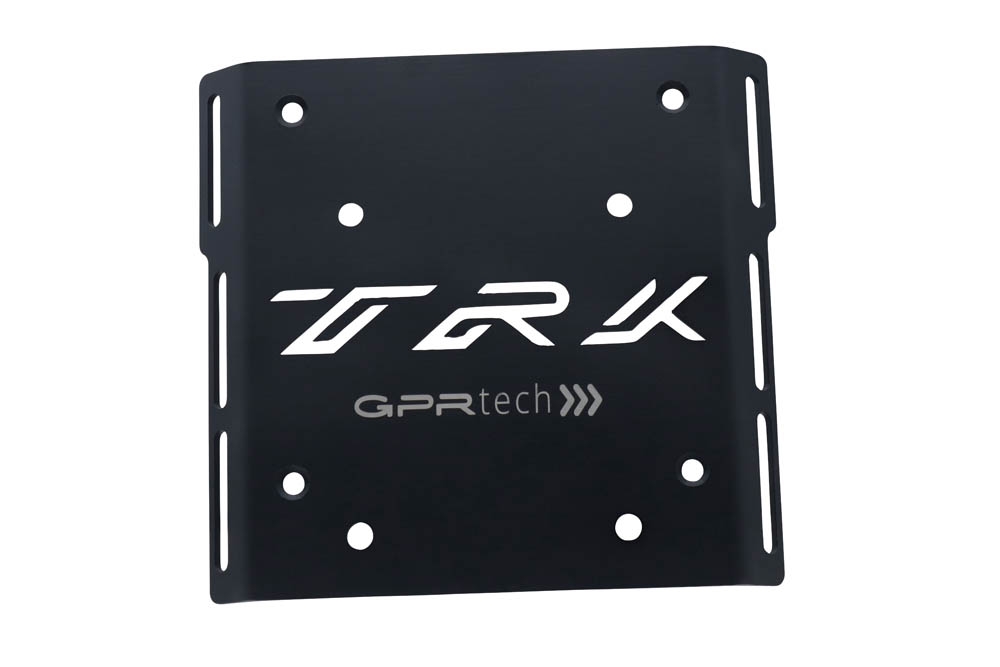 GPR TECH compatible with  Benelli Trk 251 2019/2023 GPR TECH Specific fitting plate Top Case ALPITECH 35 LT compatible with original luggage rack,stainless steel made with 4 anchor points