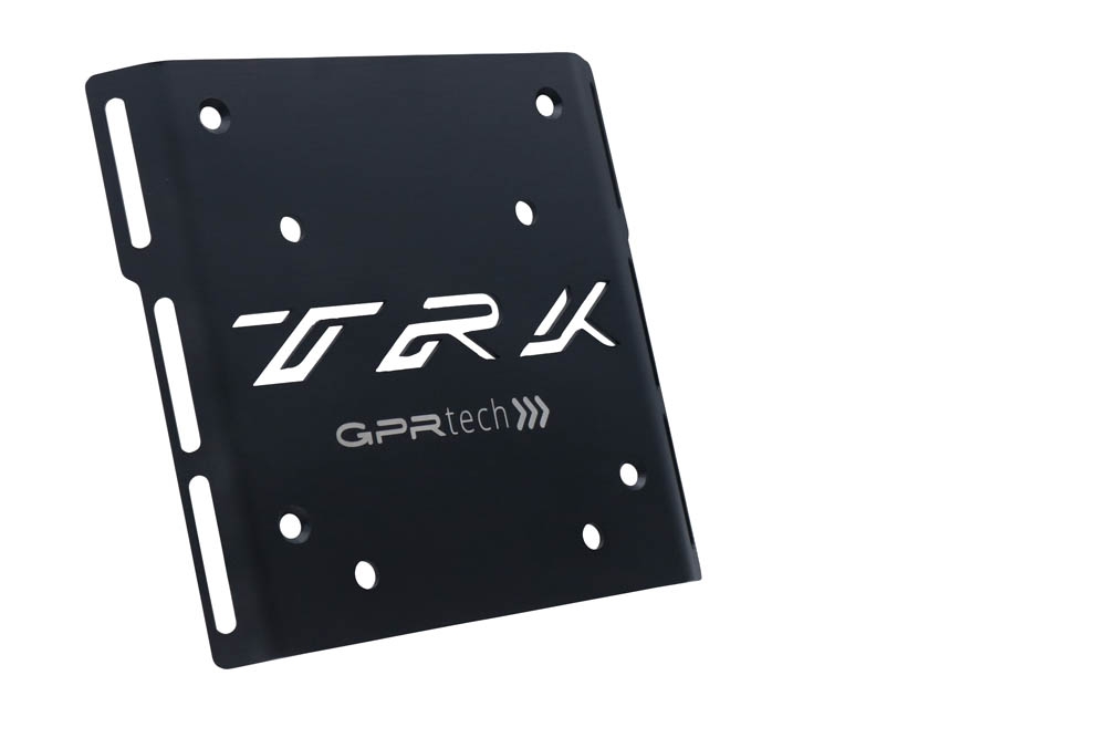 GPR TECH compatible with  Benelli Trk 251 2019/2023 GPR TECH Specific fitting plate Top Case ALPITECH 35 LT compatible with original luggage rack,stainless steel made with 4 anchor points