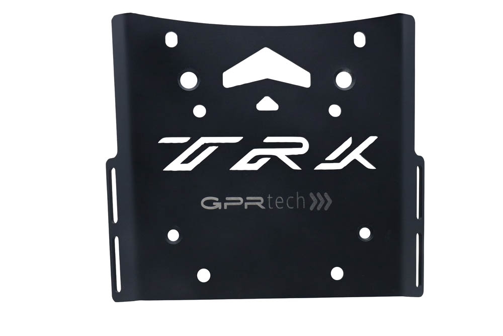 GPR TECH compatible with  Benelli Trk 502 X 2021/2024 e5 GPR TECH Specific fitting plate Top Case ALPITECH 35 LT compatible with original luggage rack,stainless steel made with 4 anchor points