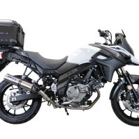 Top case GPR TECH compatible with  Suzuki V-Strom 1050 Xt/De 2020/2024 e5 GPR TECH Top case in aluminum, black color with specific plate included Capacity 35 LT.