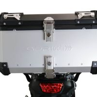 Top case GPR TECH compatible with  Suzuki V-Strom Dl 650 2017/2020 e4 GPR TECH Top case in aluminum, black color with specific plate included Capacity 55 LT.