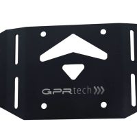 GPR TECH compatible with  Kawasaki Gtr 1400 2015/2016 GPR TECH Specific fitting plate Top Case ALPITECH 55 LT compatible with original luggage rack,stainless steel made with 4 anchor points