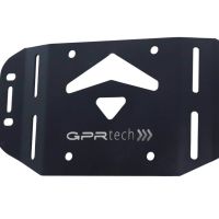 GPR TECH compatible with  Kawasaki Gtr 1400 2010/2014 GPR TECH Specific fitting plate Top Case ALPITECH 55 LT compatible with original luggage rack,stainless steel made with 4 anchor points