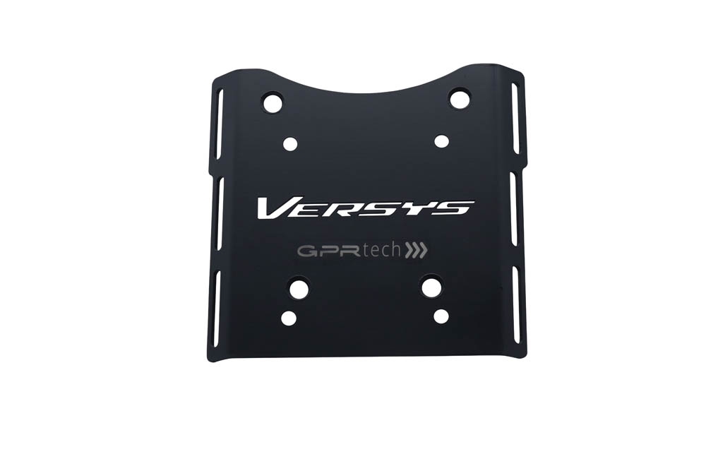 Top case GPR TECH compatible with  Kawasaki Versys-X 300 2022/2023 e5 GPR TECH Top case in aluminum, black color with specific plate included Capacity 55 LT.