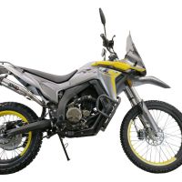 Exhaust compatible with Voge 300Rally 2022-2024, Deeptone Inox, Slip-on exhaust including link pipe and removable db killer 