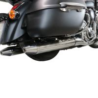 Exhaust compatible with Kawasaki Vulcan VN 1700 Voyager ABS 2011-2016, Maxy Deeptone Cruiser, Dual slip-on including removable db killers and link pipes 