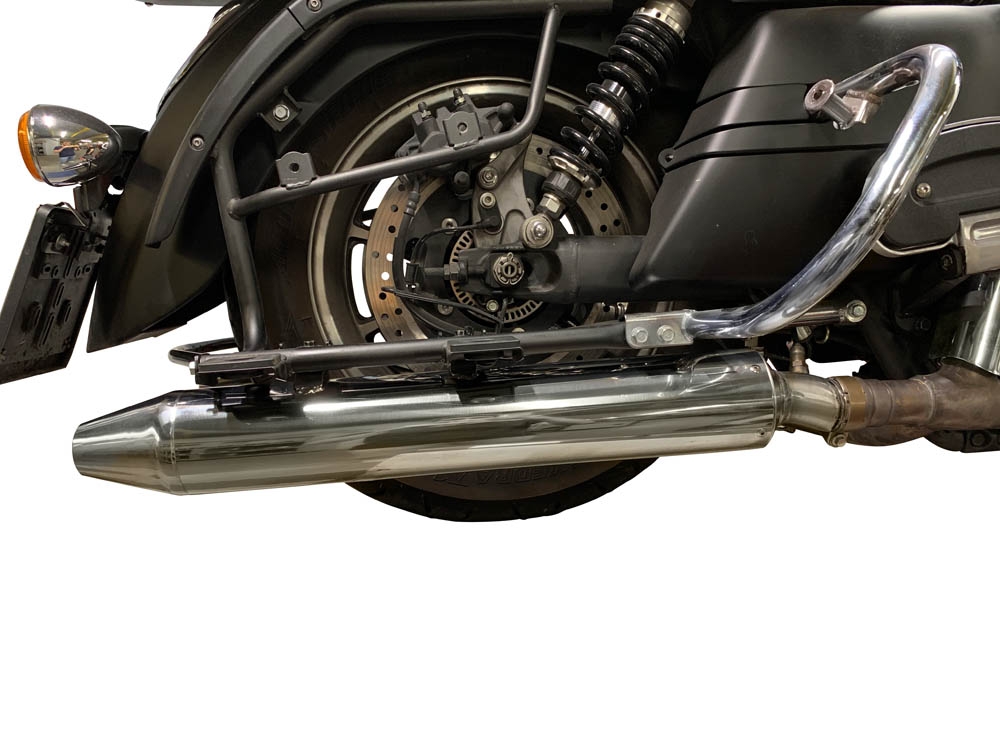 Exhaust compatible with Kawasaki Vulcan VN 1700 Voyager ABS 2011-2016, Maxy Deeptone Cruiser, Dual slip-on including removable db killers and link pipes 