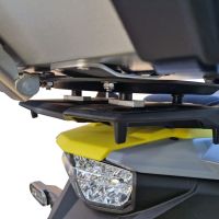 GPR TECH compatible with  Suzuki V-Strom Dl 650 2017/2020 e4 GPR TECH SPECIFIC TITANIUM PLATE TOP CASE-ALPITECH 35/55 LT compatible with original luggage rack,titanium made with 4 anchor points
