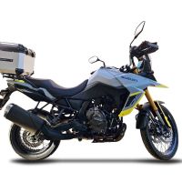Top case GPR TECH compatible with  Suzuki V-Strom 1050 Xt/De 2020/2024 e5 GPR TECH Top case in aluminum, silver color with specific plate included Capacity 45 LT.