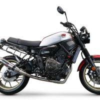 Exhaust compatible with Yamaha XSR700 2021-2024, Deeptone Inox, Full system exhaust, including removable db killer 