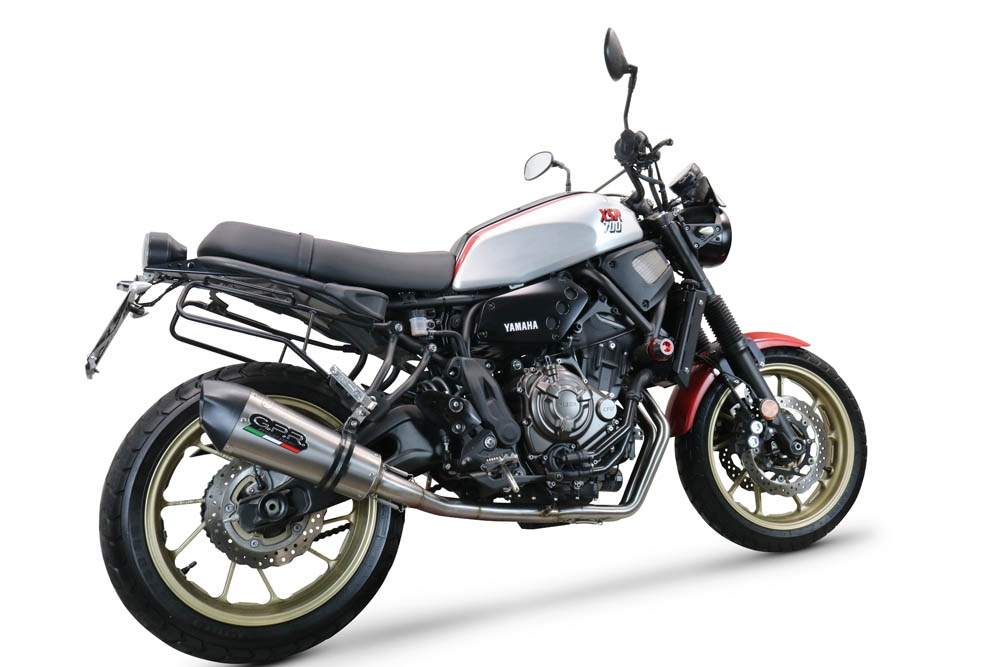 Exhaust compatible with Yamaha XSR700 2017-2020, Gpe Ann. titanium, Full system exhaust, including removable db killer 