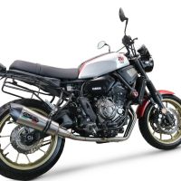 Exhaust compatible with Yamaha XSR700 2017-2020, Gpe Ann. titanium, Full system exhaust, including removable db killer 