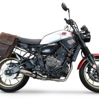 Exhaust compatible with Yamaha XSR700 2021-2024, Deeptone Inox, Full system exhaust, including removable db killer 