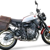 Exhaust compatible with Yamaha XSR700 2021-2024, Deeptone Inox, Full system exhaust, including removable db killer 