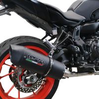 GPR exhaust compatible with  Yamaha FZ-7 MT07 2021-2024, Furore Nero, Full system exhaust, including removable db killer 