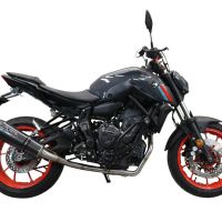 GPR exhaust compatible with Yamaha FZ-7 MT07 2021-2024, New Grand Prix Evo Poppy, Full system exhaust including removable db killer and catalyst, EPA-compliant 