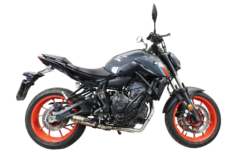 Exhaust compatible with Yamaha FZ-7 MT07 2021-2024, Deeptone Inox, Full system exhaust, including removable db killer 