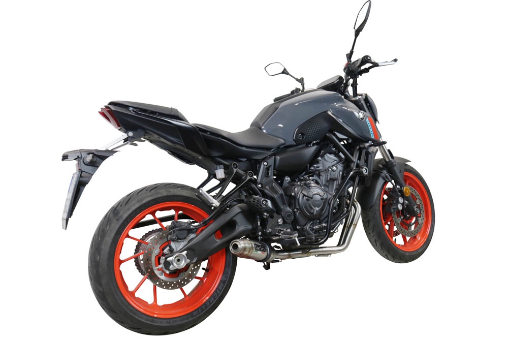 Exhaust compatible with Yamaha FZ-7 MT07 2021-2024, Deeptone Inox, Full system exhaust, including removable db killer 