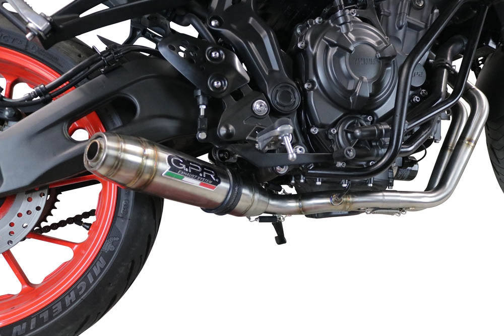 Exhaust compatible with Yamaha FZ-7 MT07 2021-2024, Deeptone Inox, Full system exhaust, including removable db killer 