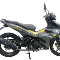 Exhaust compatible with Yamaha Sniper 150 2021-2022, Furore Nero, Full system exhaust, including removable db killer 
