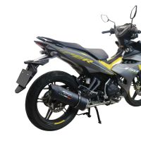 Exhaust compatible with Yamaha Sniper 150 2021-2022, Furore Nero, Full system exhaust, including removable db killer 