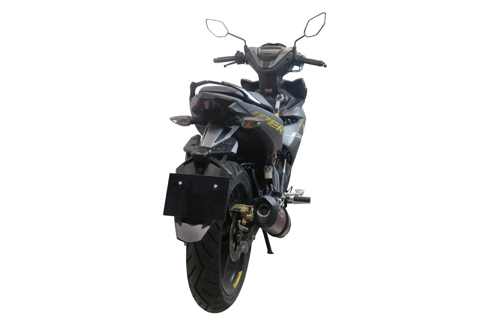 Exhaust compatible with Yamaha Sniper 150 2021-2022, Furore Nero, Full system exhaust, including removable db killer 