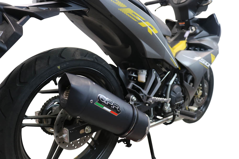 Exhaust compatible with Yamaha Sniper 150 2021-2022, Furore Nero, Full system exhaust, including removable db killer 