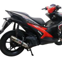 Exhaust compatible with Yamaha Aerox 155 2021-2022, Deeptone Inox, Full system exhaust, including removable db killer 