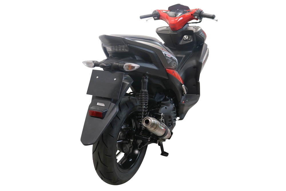 Exhaust compatible with Yamaha Aerox 155 2021-2022, Deeptone Inox, Full system exhaust, including removable db killer 