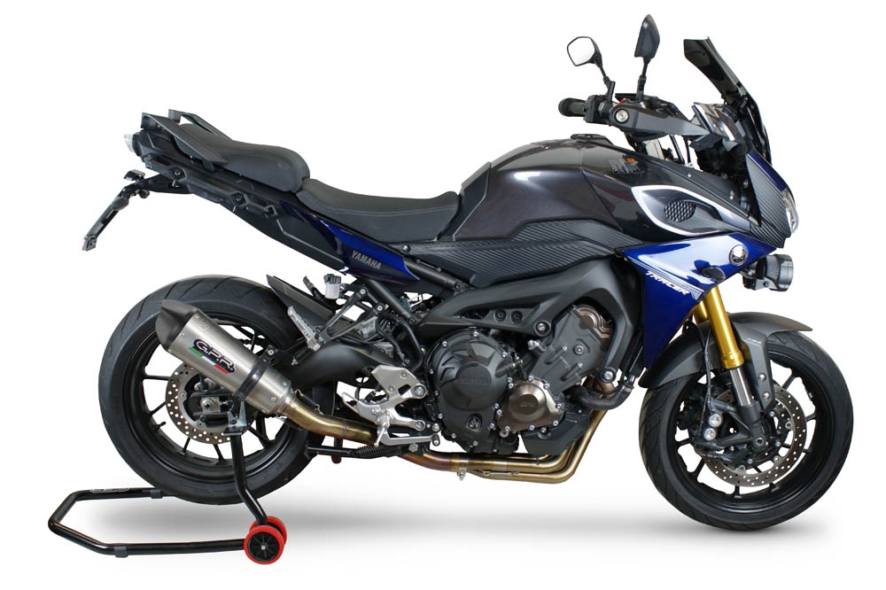 Exhaust compatible with Yamaha FJ-09 2021-2023, Gpe Ann. titanium, Full system exhaust, including removable db killer 
