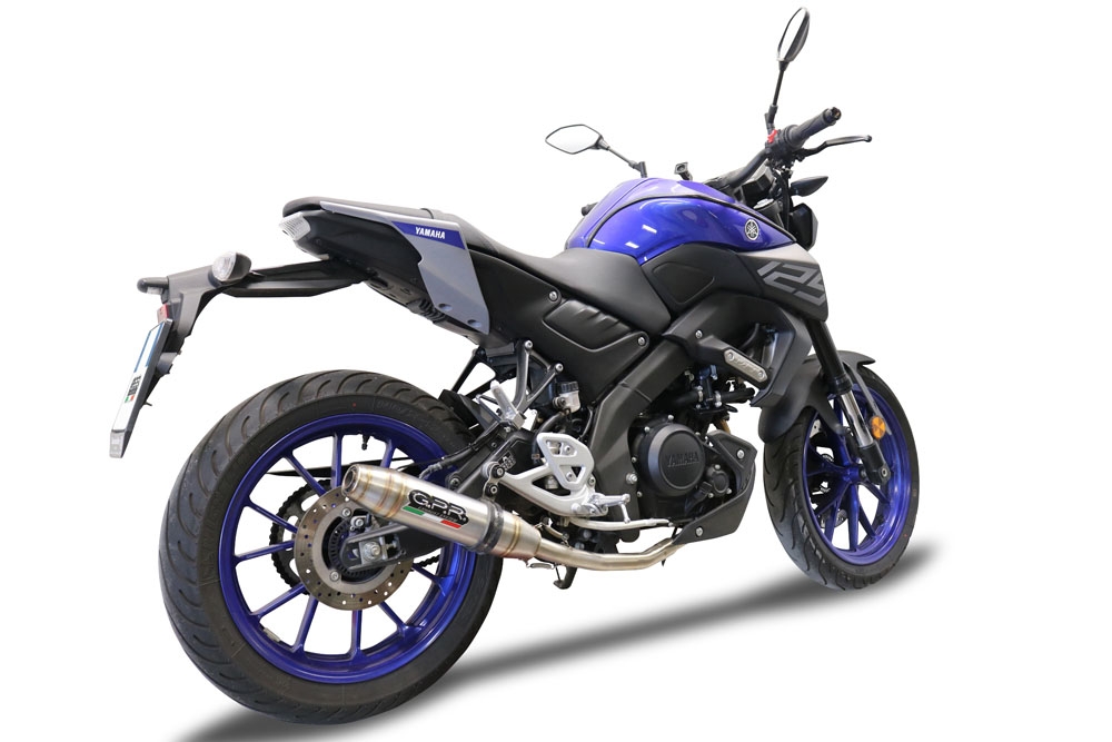 Exhaust compatible with Yamaha Mt 125 2020-2020, Deeptone Inox, Full system exhaust, including removable db killer 