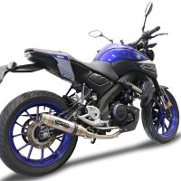 Exhaust compatible with Yamaha Mt 125 2020-2020, Deeptone Inox, Full system exhaust, including removable db killer 