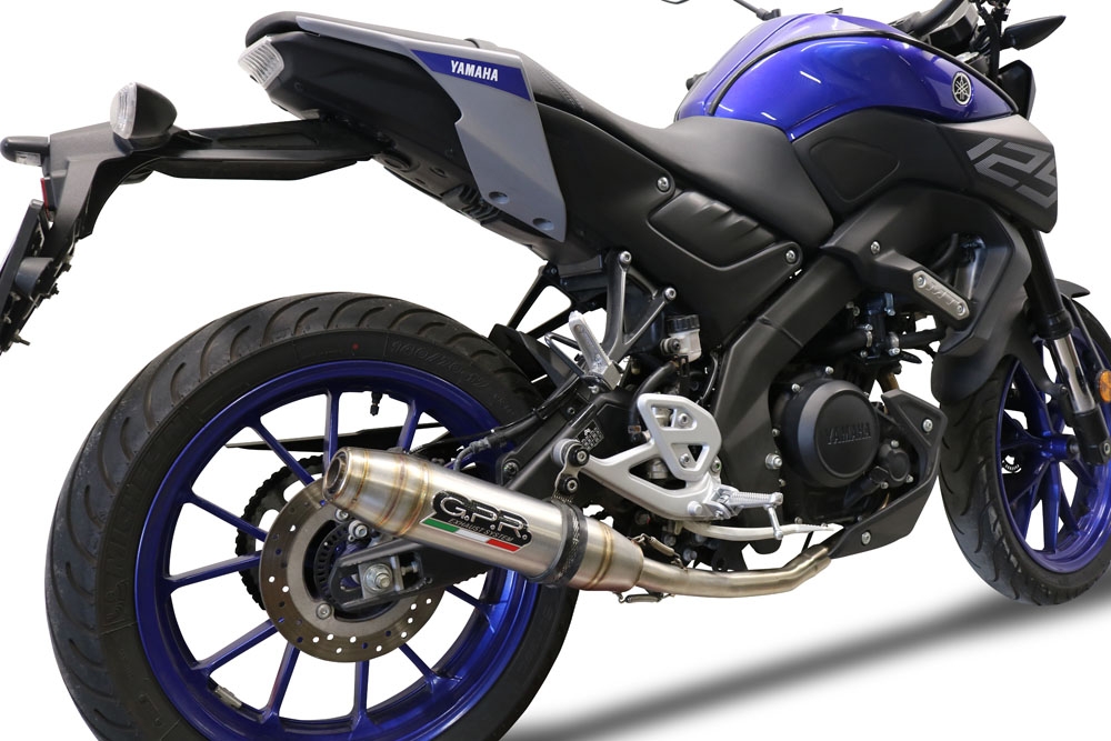 Exhaust compatible with Yamaha Mt 125 2020-2020, Deeptone Inox, Full system exhaust, including removable db killer 