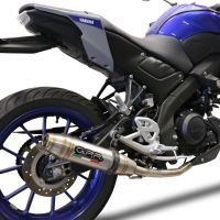 Exhaust compatible with Yamaha Mt 125 2020-2020, Deeptone Inox, Full system exhaust, including removable db killer 