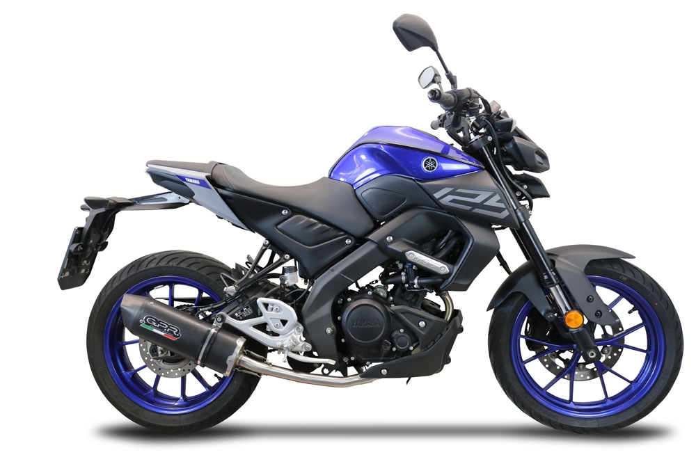 GPR exhaust compatible with  Yamaha Mt 125 2020-2020, Furore Evo4 Nero, Full system exhaust including removable db killer and catalyst, EPA-compliant 