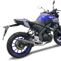 GPR exhaust compatible with  Yamaha Mt 125 2020-2020, Furore Evo4 Nero, Full system exhaust including removable db killer and catalyst, EPA-compliant 