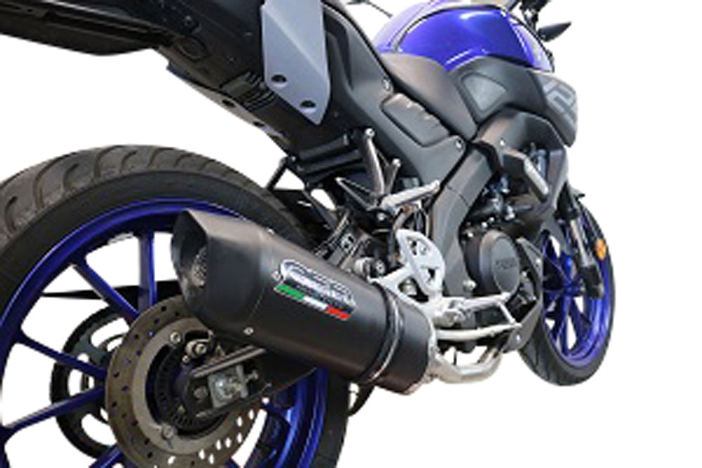 GPR exhaust compatible with  Yamaha Mt 125 2020-2020, Furore Evo4 Nero, Full system exhaust including removable db killer and catalyst, EPA-compliant 