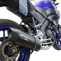 GPR exhaust compatible with  Yamaha Mt 125 2020-2020, Furore Evo4 Nero, Full system exhaust including removable db killer and catalyst, EPA-compliant 