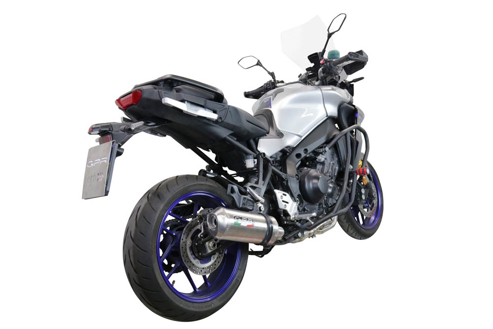 GPR exhaust compatible with  Yamaha Tracer 9 2021-2024, Satinox , Full system exhaust including removable db killer and catalyst, EPA-compliant 