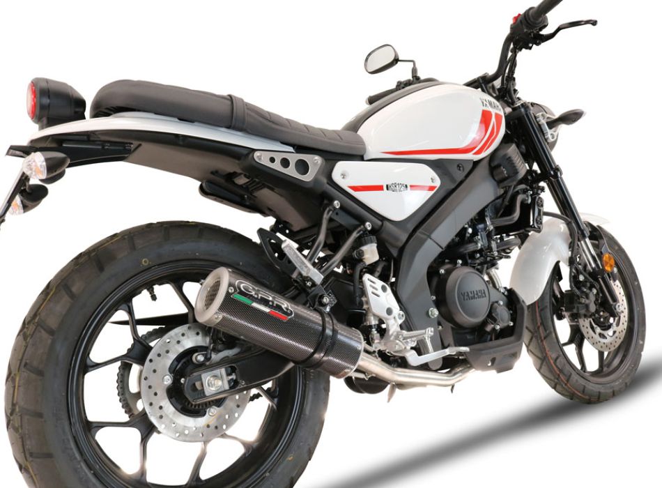 Exhaust compatible with Yamaha XSR125 2021-2025, M3 Poppy