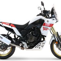 Exhaust compatible with Yamaha Tenere 700 2019-2020, Albus Evo4, Slip-on exhaust including removable db killer and link pipe, EPA-compliant 
