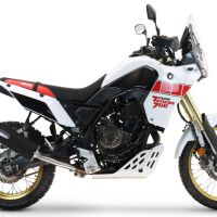 Exhaust compatible with Yamaha Tenere 700 2019-2020, Furore Evo4 Nero, Slip-on exhaust including removable db killer and link pipe, EPA-compliant 