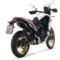 Exhaust compatible with Yamaha Tenere 700 2019-2020, Furore Evo4 Nero, Slip-on exhaust including removable db killer and link pipe, EPA-compliant 