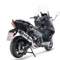 GPR exhaust compatible with  Yamaha T-Max 560 2022-2024, Dual Inox, Full system exhaust including removable db killer and catalyst, EPA-compliant 