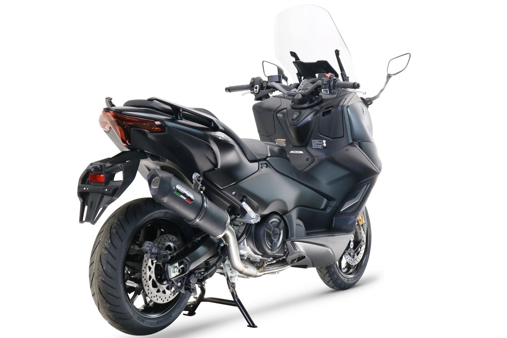 Exhaust compatible with Yamaha T-Max 560 2022-2024, Furore Nero, Full system exhaust, including removable db killer 