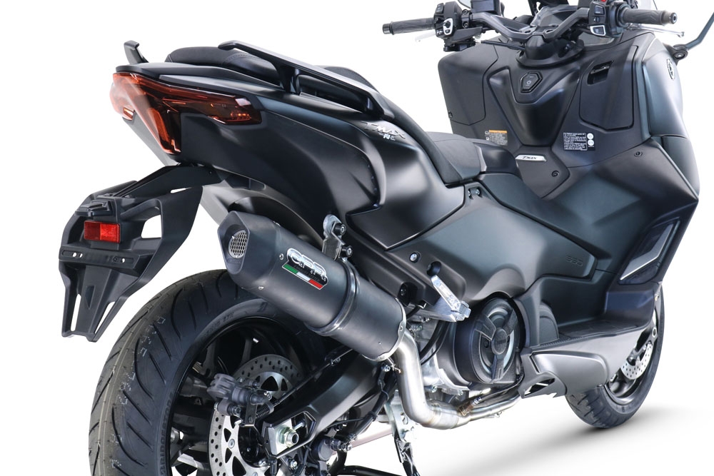 Exhaust compatible with Yamaha T-Max 560 2022-2024, Furore Nero, Full system exhaust, including removable db killer 