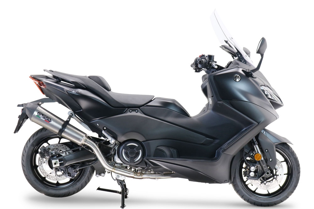 GPR exhaust compatible with  Yamaha T-Max 560 2022-2024, New Grand Prix Evo Titanium, Full system exhaust including removable db killer and catalyst, EPA-compliant 