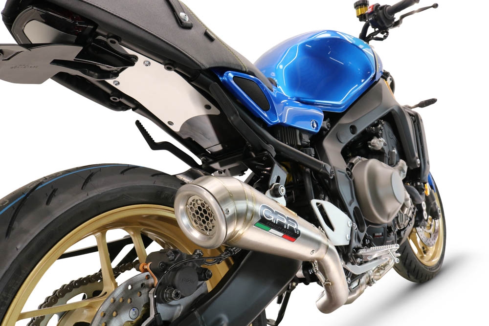 Exhaust compatible with Yamaha XSR900 2022-2024, Powercone Evo, Full system exhaust, including removable db killer 