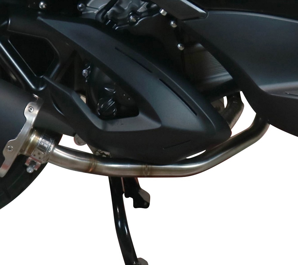 Exhaust compatible with Zontes M 310 2021-2024, Evo4 Road Inox, Full system exhaust, including removable db killer 