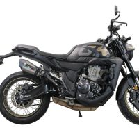 Exhaust compatible with Zontes 350 T1 ADV 2022-2024, GP Evo4 Titanium, Slip-on exhaust including removable db killer and link pipe 